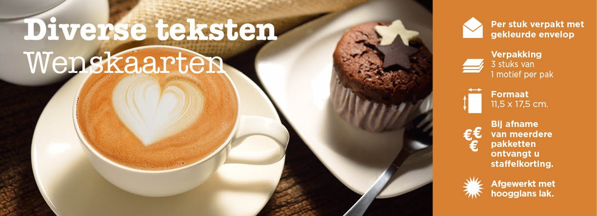 Kaartenkasteel Wenskaarten met diverse teksten Nieuw in de collectie