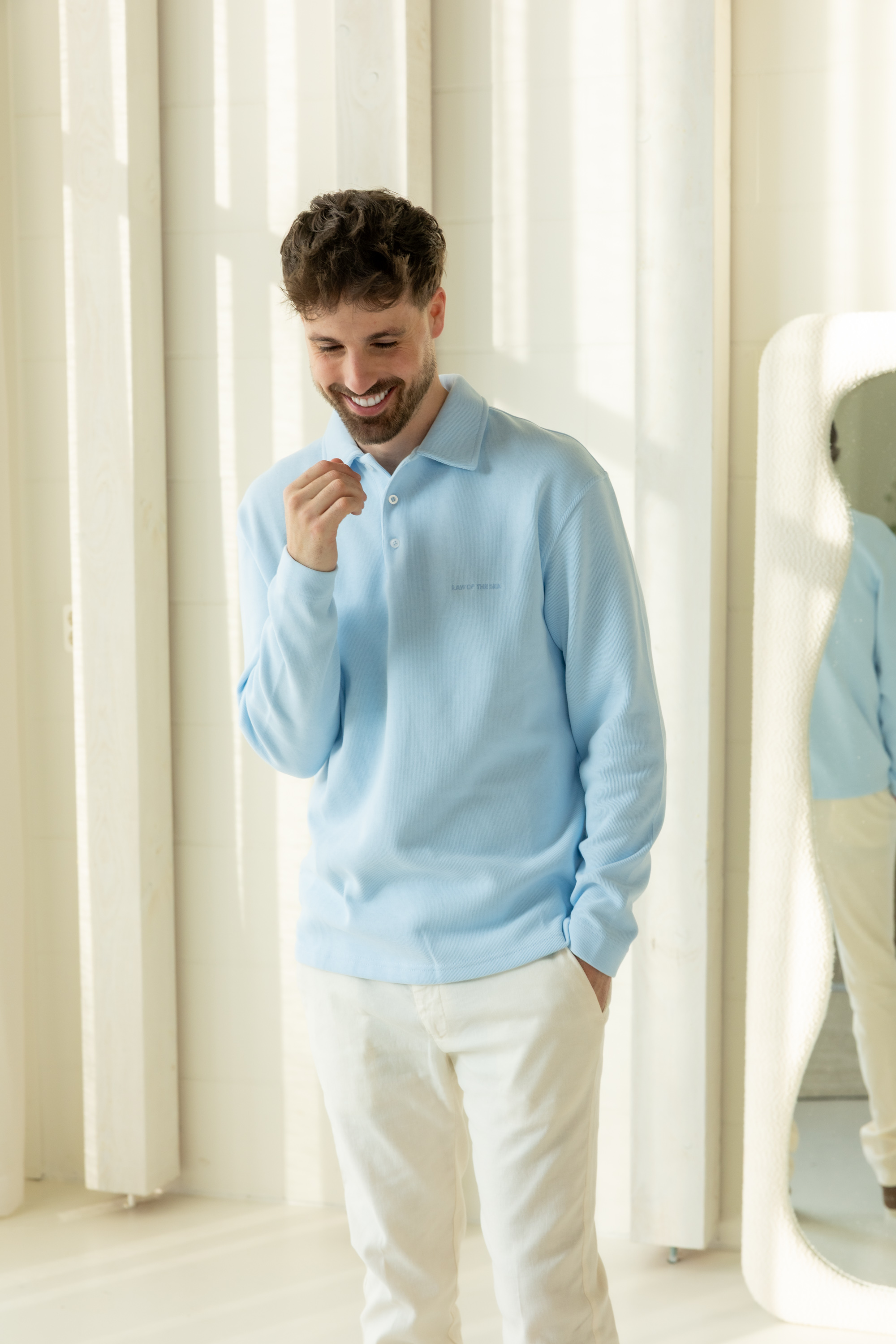 Lichtblauw en pastel herenmode 2026