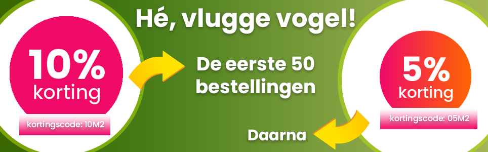 10% korting op de eerste 50 bestellingen!