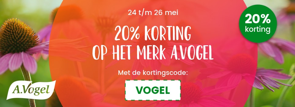 20% korting op een ruime A Vogel selectie. Kortingscode: VOGEL