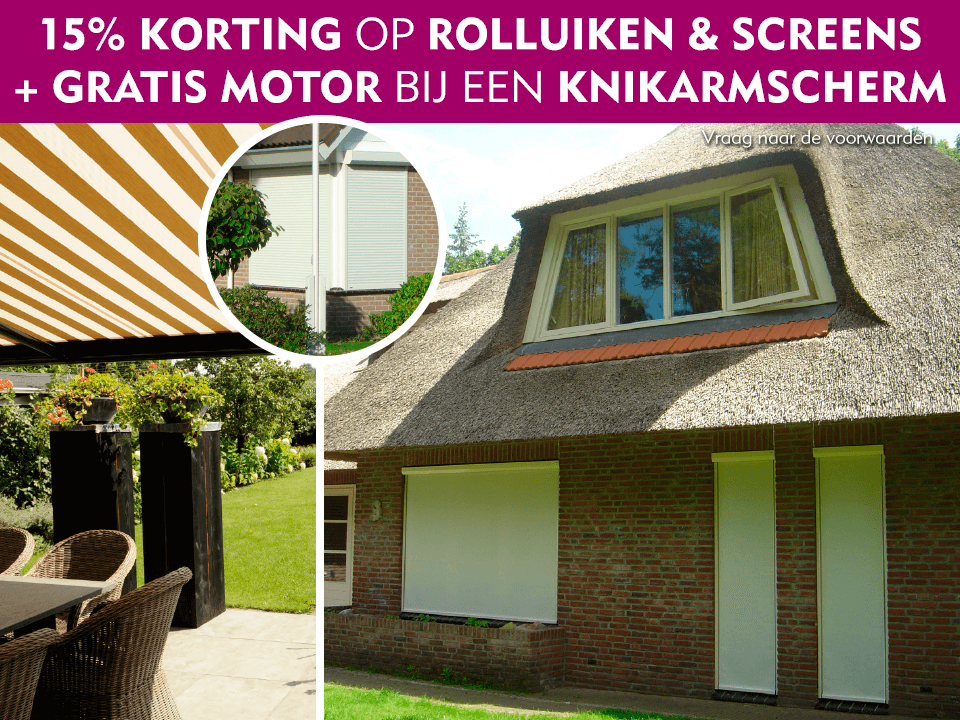 15% korting op buitenzonwering