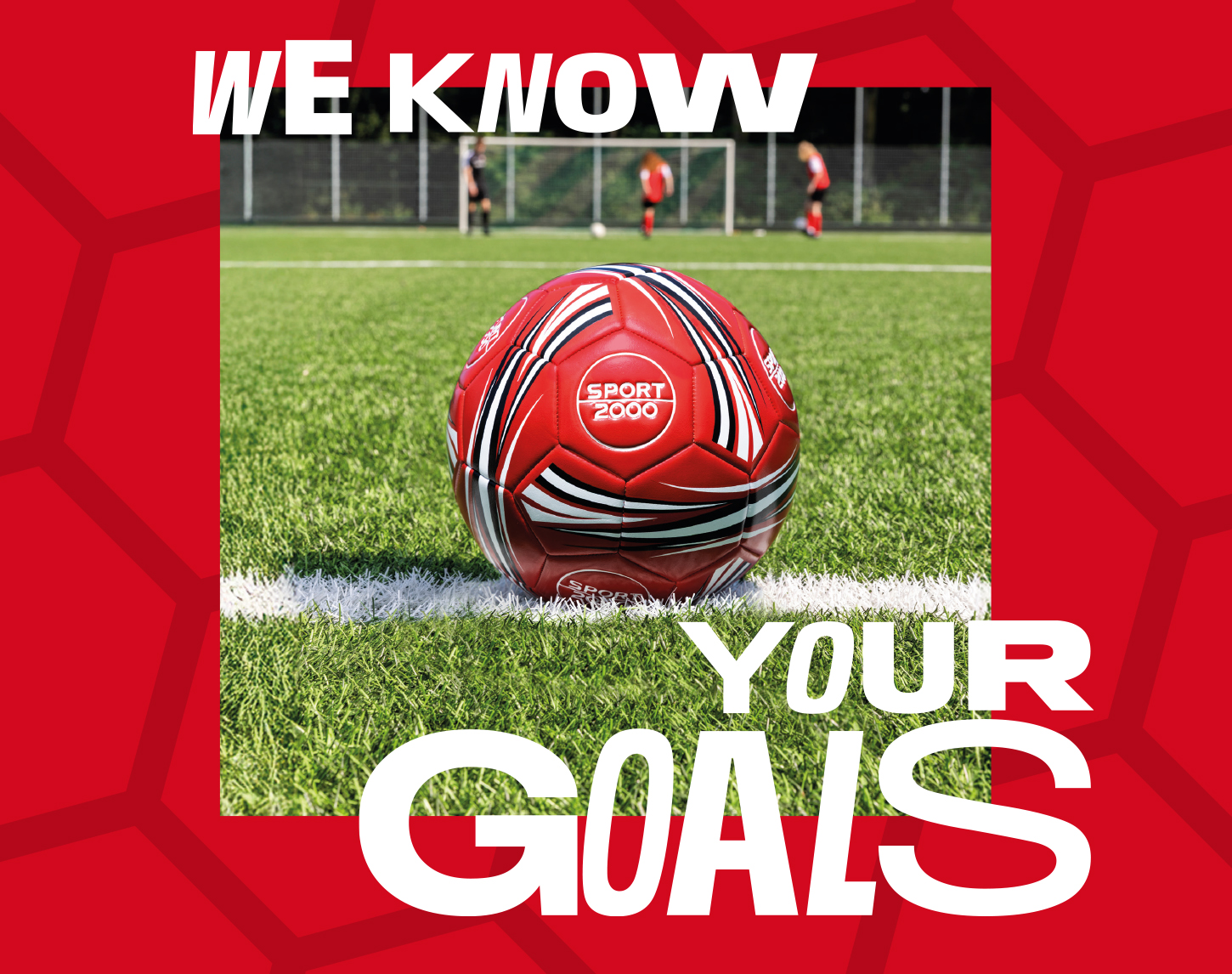 voetbal van sport 2000 op een voetbalveld