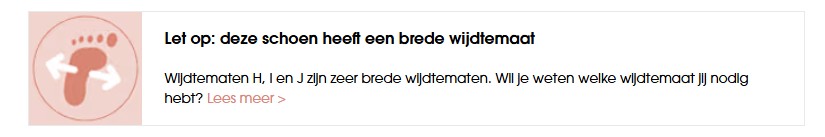 Label voor brede wijdtemaat
