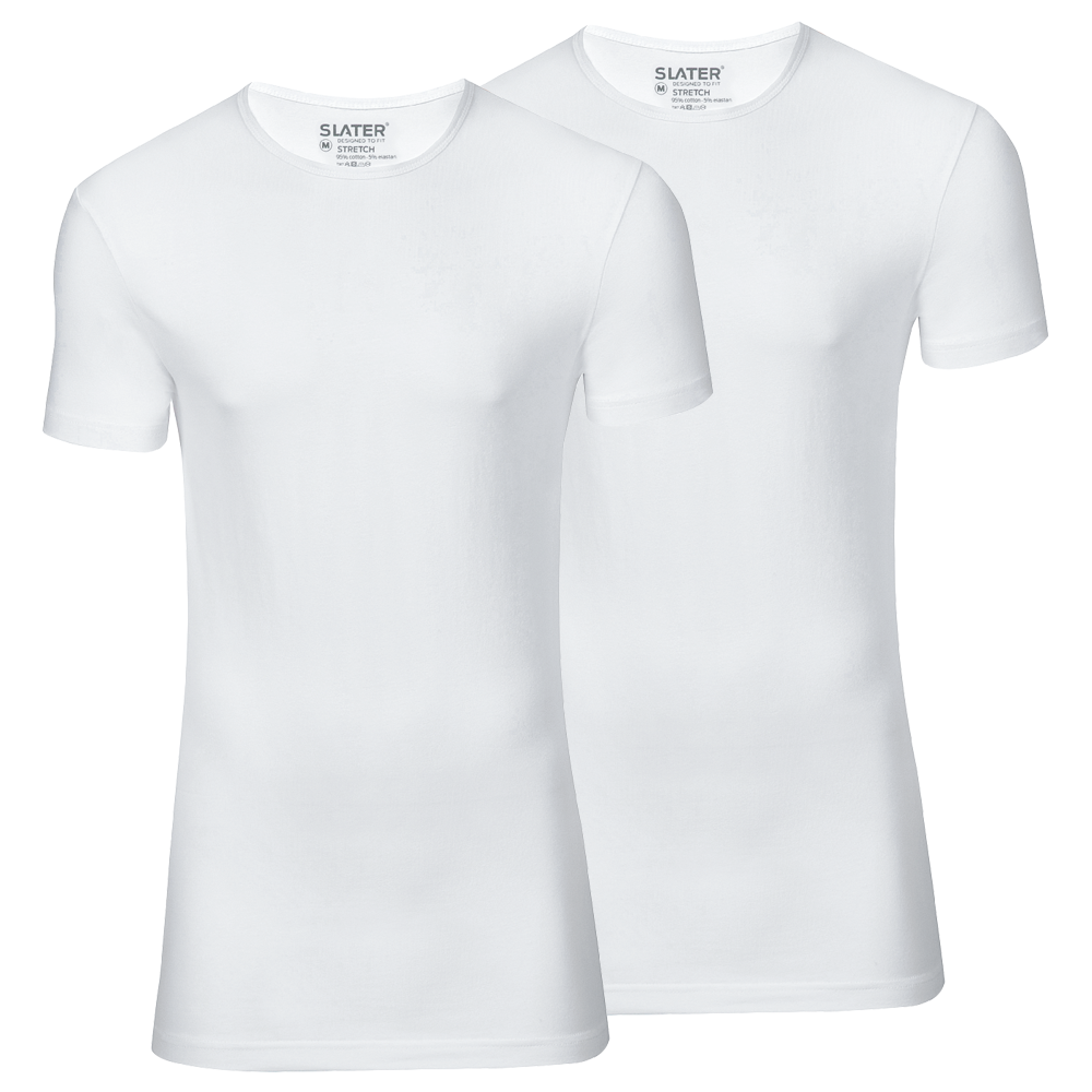 Slater ronde hals t-shirts wit