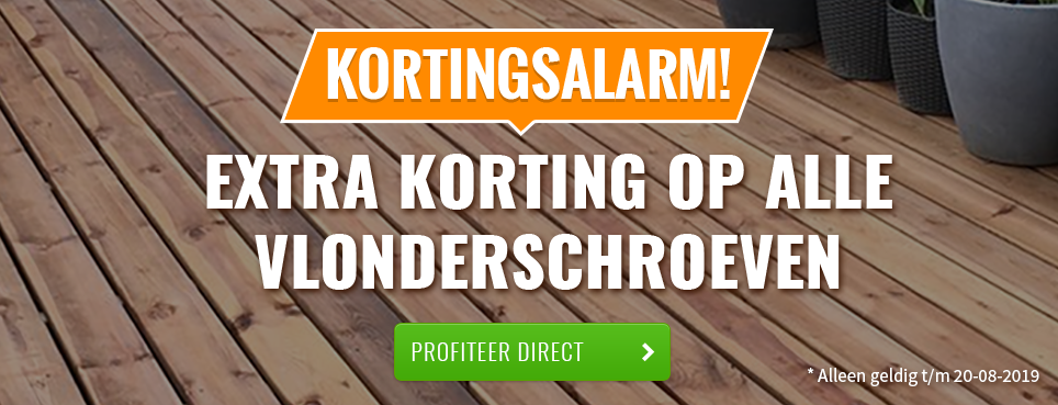 KORTING ALARM: Extra Korting Op Alle Vlonderschroeven