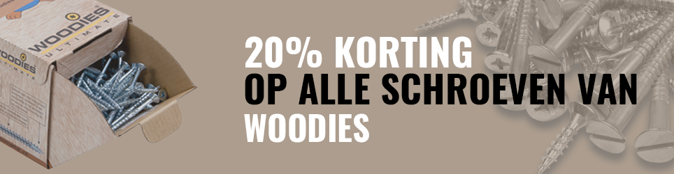 Woodies 20% Korting