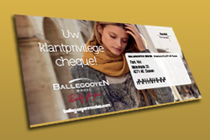 Elk seizoen uw persoonlijke klantprivilegecheque