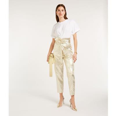 Josh v HAYDEN high rise tapered broek in metallic JV-2402-0608 gold