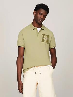 Tommy Hilfiger Regular Fit Polo met Boucl's logo 34771.l9f Faded Olive