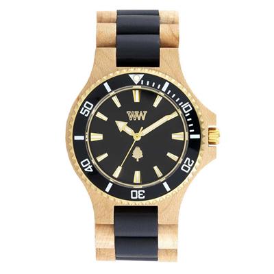 WeWOOD horloge Date MB Beige Black
