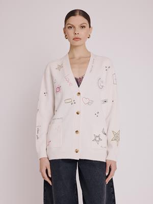 Berenice Cardigan Off-white 19GIULIO6AMT