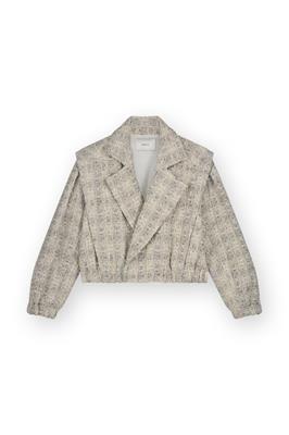 Homage Cropped Jacket Ecru Dessin