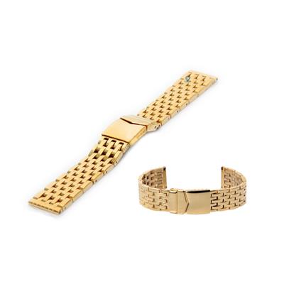 Horlogeband 20mm goud