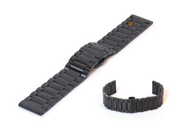 Horlogeband 20mm staal zwart