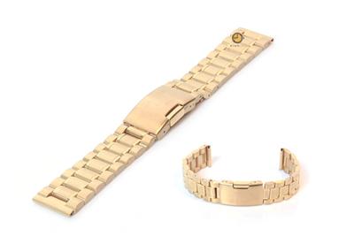 Horlogeband 18mm staal goud