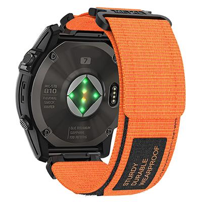 Garmin Fenix nylon QuickFit bandje met klittenband - oranje - 26mm