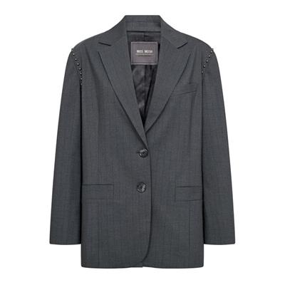 Mos Mosh Blazer  MMAnima met studs 166980 Donkergrijs