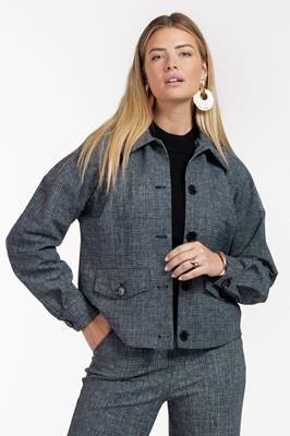 Studio Anneloes Brioni bnd tweed jacket  12096 9011 Black off-White