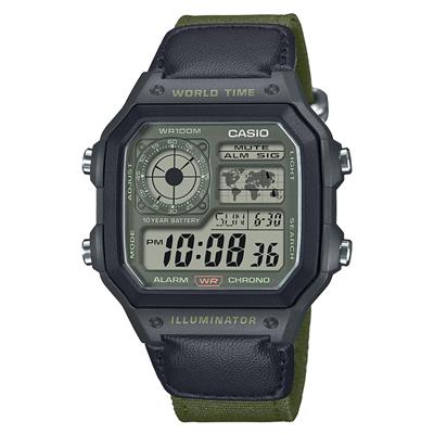 Casio AE-1200WHUB-3AVEF - wereldtijden horloge