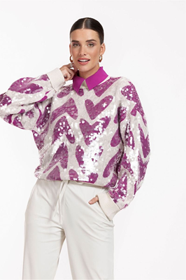 Studio Anneloes Noah Heart pullover 12250 1451 kit/Magenta