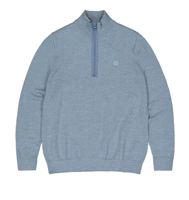 Butcher of Blue Sweater half Zip M2426030 Blauw