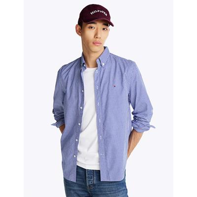 Tommy Hilfiger Poplin Overhemd met Ginghamruit 37548.0GZ WedgeBlue