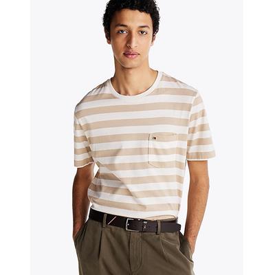 Tommy Hilfiger Regular fit T-shirt met borstzak 37283.OFA Ivory sandel wood
