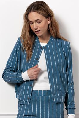 Studio Anneloes Benny pinstripe jacket 12525 6211 Denim blue/off white
