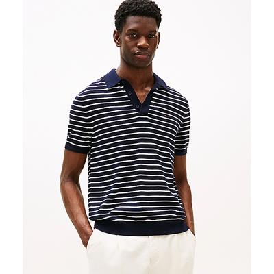 Tommy Hilfiger Strepen Polo Regular 37396.OA6 Blauw-Wit