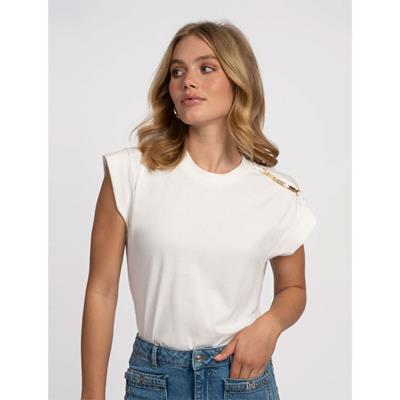 Nikkie Epaulette T-Shirt N 6-149 2504 Star White