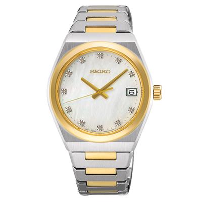 Seiko SUR604P1 - klassiek dames horloge met diamant