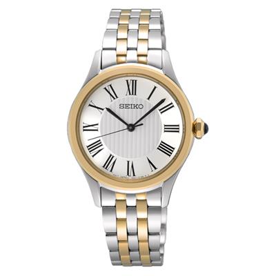 Seiko SUR612P1 - klassiek bicolor dames horloge