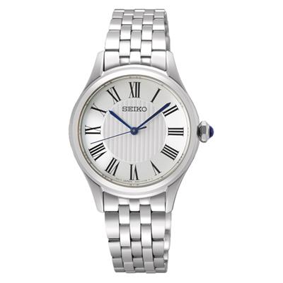 Seiko SUR609P1 - klassiek zilver dames horloge