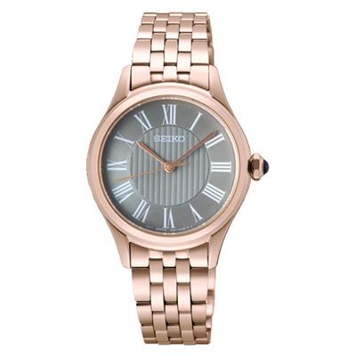 Seiko SUR614P1 - klassiek rosegold dames horloge