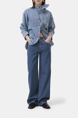 Closed Blouse Blauw C94789-16F-3X