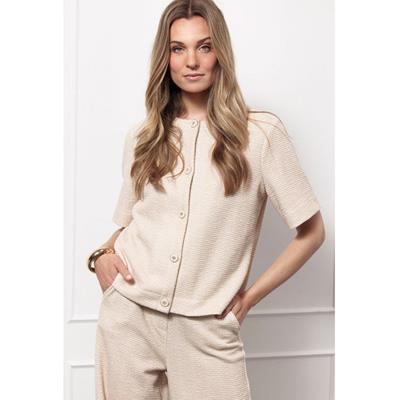 Studio Anneloes Aafke tweed top 13079 1722 ecru/Latte
