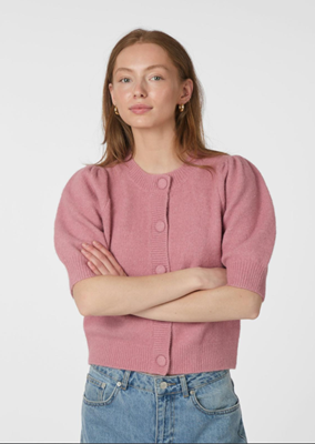 Neo Noir Trudy Knit Cardigan  | Rose