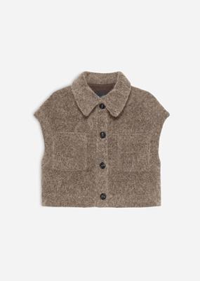 Studio AR Gilet Beige Plume