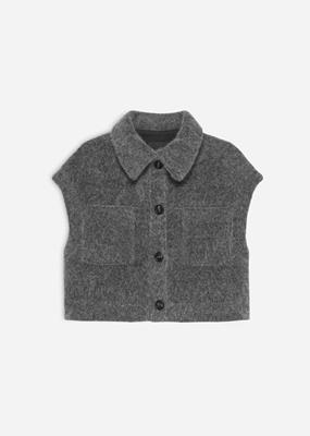Studio AR Gilet Grijs Plume