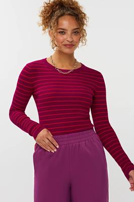 Ydence Knitted Top Devina | Fuchsia purple/red