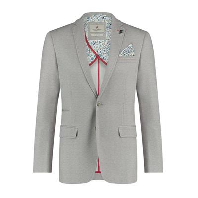 Fred's Threads Structuur Colbert (kostuum) 98.1103.704 Lichtgrijs