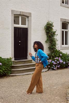 Studio Anneloes Lexie bonded trousers | Caramel