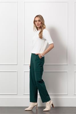 Studio Anneloes Carlijn cargo trousers | Bottle green