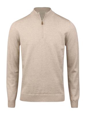 Stenströms Sweater Half Zip Beige 4222961355
