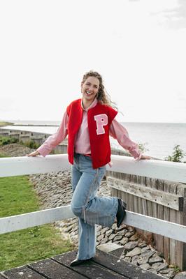 POM Amsterdam Gilet Baseball | Chili Red