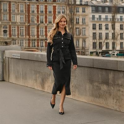 Freebird Jurk Danya Dnm-Stretch-Black-25-3