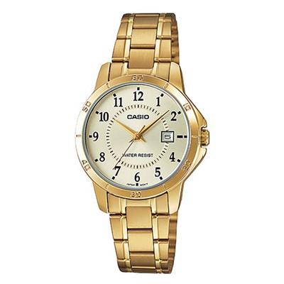 Casio LTP-V004G-9BUEF - klassiek rond horloge