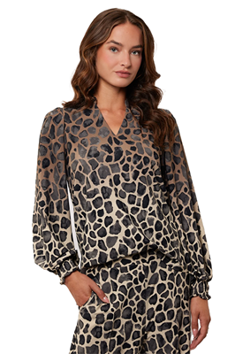 G-maxx Darina top 25WZG45 animalprint Beige - grijsbruin