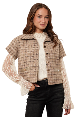 G-maxx Soren gilet 25WZG50 Grijs-bruin