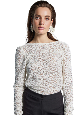 Freebird LS Top Jer-Lace-Sequins-25-4 Off-white